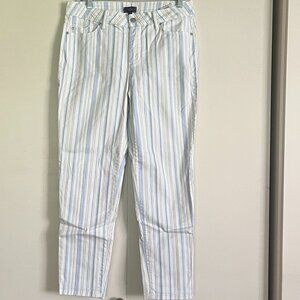 NYDJ Striped Cropped Jeans